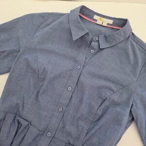 Boden Shirt Dress Blue Chambray Belted A-Line Women US 2P